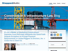 Tablet Screenshot of constructionandinfrastructurelawblog.com